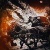 Ilustracja przedstawia scenę z powozem ciągniętym przez dwa konie, prowadzonym przez postać w kapeluszu, na tle górzystego krajobrazu. Obraz jest utrzymany w ciemnej tonacji z elementami oświetlenia, co nadaje mu dramatyczny charakter.
