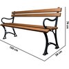 Ławka ogrodowa BASTER Królewska palisander 0120 Rozmiar po zmontowaniu [cm] 150 x 38 x 74