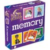 Fioletowe pudełko gry logicznej z napisem "Unicorn Academy memory" oraz logo "Ravensburger" i "Netflix". Na opakowaniu znajdują się kolorowe ilustracje postaci i jednorożców, a w rogu widnieje oznaczenie "3+" oraz liczba "64".