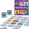 Na zdjęciu znajduje się gra logiczna "RAVENSBURGER Memory Unicorn Academy 24778" z kolorowymi kartami przedstawiającymi postacie i jednorożce. Opakowanie jest fioletowe z napisem "Unicorn Academy memory" oraz logo "Ravensburger".