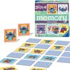 Pudełko gry logicznej "RAVENSBURGER Memory Disney Stitch Challenge 24697" z widocznymi kartami do gry przedstawiającymi postać z bajki. Na opakowaniu znajdują się kolorowe ilustracje oraz logo "Ravensburger".