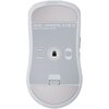 Biała mysz komputerowa z widocznym napisem "ROG HARPE II ACE WIRELESS GAMING MOUSE" na szarej powierzchni. Na spodzie znajdują się przyciski oznaczone jako "DPI" i "PAIR" oraz centralnie umieszczony sensor.