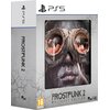 Pudełko gry "Frostpunk 2 - Whiteout Edition" na konsolę PS5 przedstawia twarz postaci w goglach, z odbiciem płomieni w szkłach. Na opakowaniu widnieje tekst: "Frostpunk 2 Whiteout Edition", logo PS5 oraz oznaczenie wiekowe 16.
