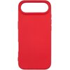Czerwone etui silikonowe z wycięciem na aparat, przeznaczone do telefonu Apple iPhone 17 Air. Produkt ma gładką powierzchnię i zaokrąglone krawędzie.