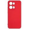 Czerwone etui silikonowe z trzema dużymi i jednym małym otworem na aparat, przeznaczone do telefonu Oppo Reno 13 Pro. Produkt ma gładką powierzchnię i zaokrąglone rogi.