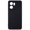 Czarne etui silikonowe z wycięciami na aparat i przyciski, przeznaczone do telefonu Oppo Reno 13 FS. Produkt ma gładką powierzchnię i zaokrąglone rogi.