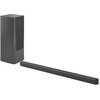 Szary soundbar i subwoofer marki Philips, model TAB8200/10, są ustawione obok siebie na białym tle. Na subwooferze widoczne jest logo "Philips".