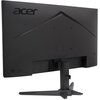 Czarny monitor z logo "acer" na tylnej obudowie, zamontowany na podstawce o geometrycznym kształcie. Obudowa ma wyraźne linie i otwory montażowe.