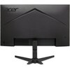 Czarny monitor marki Acer widziany od tyłu, z wyraźnym logo "acer" w lewym górnym rogu. Monitor ma trójnożną podstawę i prosty, nowoczesny design.