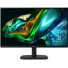 Monitor z cienkimi ramkami wyświetla abstrakcyjną grafikę w intensywnych kolorach zielonym, niebieskim i pomarańczowym. Na dolnej ramce widoczne jest logo "acer".