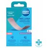 Na zdjęciu znajduje się opakowanie produktu z napisem "canpol babies" oraz "HOT & COLD THERAPY GEL POSTPARTUM PADS Okłady żelowe po porodzie". Widoczne są również informacje: "express CARE Instant relief", "2 pcs szt.", "+12 disposable hygienic covers", "