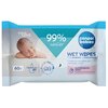 Opakowanie chusteczek nawilżanych z napisem "99% water" oraz logo "canpol babies". Widoczne są również informacje: "60 pcs", "Optimum pH", "From 1st day of life", "Dermatologically tested" oraz "Chusteczki nawilżane dla niemowląt i dzieci".