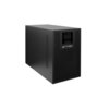 Czarny zasilacz UPS z perforowaną obudową, na której widnieje logo "armac" oraz wyświetlacz z przyciskami. Produkt to "Zasilacz UPS ARMAC Office On-Line PF1 3000VA 3000W".