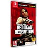 Okładka gry "Red Dead Redemption" na Nintendo Switch z widocznym napisem "ROCKSTAR GAMES PRESENTS RED DEAD REDEMPTION" oraz informacją "Featuring the classic stories of Red Dead Redemption and Undead Nightmare". Na dole znajduje się oznaczenie wiekowe "18