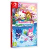 Okładka gry "Hello Kitty Island Adventure" na konsolę Nintendo Switch przedstawia postacie z serii Hello Kitty na tle kolorowej, tropikalnej wyspy. Widoczny jest tytuł gry oraz logo Nintendo Switch, a w dolnym rogu znajduje się oznaczenie wiekowe 3+ i log