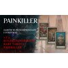 Grafika promocyjna gry "Painkiller" na PS5 z tekstem: "Zamów w przedsprzedaży i otrzymaj 1 z 3 kolekcjonerskich kart tarota Painkiller". Widoczne są trzy karty tarota z napisami: "Heaven's Scorn", "Infernal Tribute" i "Crimson Covenant".