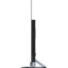 Bardzo cienki telewizor z dużym ekranem, widoczny z profilu, umieszczony na metalowej podstawie. Produkt to "Telewizor HAIER H65C95EUX 65" OLED 4K 144Hz VRR Android TV Dolby Atmos Dolby Vision HDMI 2.1".