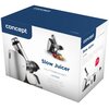 Pudełko wyciskarki wolnoobrotowej z napisem "concept" oraz "Slow Juicer NUTRIBOOST LO7250" i zdjęciem urządzenia obok owoców. Na opakowaniu znajdują się także hasła: "Stainless Steel Auger", "Healthy and Easy Juicing", "Full in Nutrition", "Quiet Operatio
