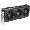 Karta graficzna z trzema wentylatorami, na której widoczne są napisy "GEFORCE RTX", "PRIME" oraz logo "ASUS". Na metalowej części znajdują się różne porty, w tym HDMI i DisplayPort.