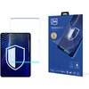 Opakowanie produktu "3mk FlexibleGlass Pro" z widocznym logo 3mk oraz napisem "Feel the power" i grafiką przedstawiającą tarczę ochronną. Na dole opakowania znajdują się oznaczenia certyfikatów i nagród, w tym PZH, ROHS, oraz ikony związane z funkcjami pr