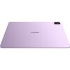 Fioletowy tablet z widocznym logo "HUAWEI" na środku tylnej obudowy oraz aparatem w rogu. Obok aparatu znajdują się trzy małe, okrągłe elementy.