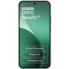 Na zdjęciu widoczny jest zielony smartfon z napisem "OPPO AI Phone OPPO Reno14 5G" na ekranie. Dodatkowo na ekranie znajdują się napisy: "AI Flash Photography", "AI Edytor 2.0" oraz "Teleobiektyw 3,5x".