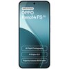 Smartfon z wyświetlaczem w kolorze niebieskim, na którym widnieje tekst: "OPPO AI Phone OPPO Reno14 FS 5G", oraz funkcje: "AI Flash Photography", "AI Edytor 2.0", "Pojemna bateria 6000 mAh".