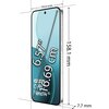 Smartfon z wyświetlaczem o przekątnej 6.57 cala (16.69 cm) ma wymiary 158.1 mm wysokości, 74.9 mm szerokości i 7.7 mm grubości. Na ekranie widoczny jest napis "OPPO Reno14 5G".