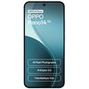 Na zdjęciu widoczny jest smartfon z wyświetlaczem, na którym znajduje się tekst: "OPPO AI Phone OPPO Reno14 5G". Poniżej widoczne są napisy: "AI Flash Photography", "AI Edytor 2.0" oraz "Teleobiektyw 3,5x".