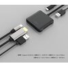 Czarny hub USB z logo "FIXED" na górze, otoczony różnymi kablami z różnymi końcówkami. Na dole widoczny jest tekst: "HDMI - Support 4k 60 Hz | USB-C 3.1 - 140W PD | USB-C 3.2 - Gen 2 10Gb/s | USB-A 3.2 - Gen 2 10Gb/s | USB-A 2.0 - 480 Mb/s".