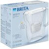 Pudełko z dzbankiem filtrującym BRITA Style Essential 2.4L, z widocznym dzbankiem i wkładem filtrującym wewnątrz. Na opakowaniu znajdują się napisy: "BRITA", "Water Filter Jug", "Style Essential 2.4 L", "BRITA Smart Light", "MAXTRA PRO Pure Performance".