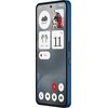 Smartfon w kolorze niebieskim z wyświetlaczem pokazującym różne widżety, w tym ikonę chmury, zdjęcie dwóch osób, ikonę słuchawek z poziomem naładowania 90%, datę "Tue 11" oraz przycisk "REC". Na dole ekranu widoczne są ikony aplikacji, w tym telefon, wiad