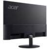 Czarny monitor z logo "acer" na tylnej obudowie, z widocznymi przyciskami sterującymi i prostą podstawą.