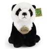 Pluszowa panda z białym i czarnym futerkiem, z zawieszką z napisem "RAPPA" oraz etykietą "ECO FRIENDLY RAPPA ORIGINAL".