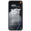Smartfon z wyświetlaczem prezentującym tekst: "Xiaomi HyperAI, xiaomi 15T Pro, Co-engineered with Leica, Obiektyw optyczny Leica Summilux, Procesor MediaTek Dimensity 9400+, Wyświetlacz 6.83" z odświeżaniem do 144Hz, Pojemna bateria 5500mAh (typ), Szybkie