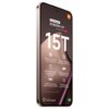 Smartfon z wyświetlaczem prezentującym tekst: "Xiaomi HyperAI, xiaomi 15T, Co-engineered with Leica, Obiektyw optyczny Leica Summilux, Procesor MediaTek Dimensity 8400-Ultra, Wyświetlacz 6.83" z odświeżaniem do 120Hz, Pojemna bateria 5500mAh (typ), Szybki