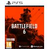 Okładka gry "Battlefield 6: Phantom Edition" na PS5 z dominującym pomarańczowym tłem, przedstawiająca żołnierza w pełnym ekwipunku oraz lecące samoloty. Widoczne są logotypy BF Studios i Electronic Arts, oznaczenie wiekowe 16 oraz informacje o dostępnych 