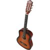 Na zdjęciu widoczna jest klasyczna gitara w kolorze sunburst z sześcioma strunami i drewnianym korpusem. Na główce gitary znajduje się logo z napisem "V-TONE".