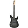 Gitara elektryczna w kolorze szarym z widocznymi dwoma przetwornikami, mostkiem i pokrętłami regulacji. Gryf posiada ciemne podstrunnice z markerami pozycji.