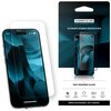 Na zdjęciu widoczne jest opakowanie szkła hartowanego z napisem "HAMMER GLASS SHIELDPRO ULTIMATE SCREEN PROTECTION" oraz "PRO TEMPERED GLASS". Obok opakowania znajduje się telefon z nałożonym szkłem ochronnym, a na dole widnieje napis "BREAK BOUNDARIES, N