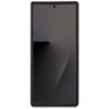 Czarne etui na telefon z widocznym wycięciem na aparat i ekranem w odcieniach szarości. Produkt jest przeznaczony do Samsung Galaxy Z Fold 7.