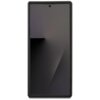Czarne etui na telefon z gładką powierzchnią, przeznaczone do modelu Samsung Galaxy Z Fold 7, widoczne w pozycji zamkniętej. Na zdjęciu nie ma widocznych napisów ani logo.
