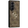 Brązowe etui na telefon z wzorem 4G i dużym złotym logo "GUESS" na środku, przeznaczone do modelu Samsung Galaxy Z Fold 7. Na dole etui znajduje się napis "GUESS".