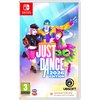Okładka gry "Just Dance 2026 Edition" na konsolę Nintendo Switch, przedstawia kolorowe postacie w dynamicznych pozach tanecznych na tle gradientu niebiesko-fioletowego. Widoczne są logotypy Nintendo Switch i Ubisoft, oznaczenie wiekowe 3 oraz informacja "