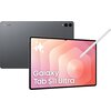 Na zdjęciu widoczny jest tablet z dużym ekranem, na którym wyświetlany jest gradientowy wzór z napisem "Galaxy Tab S11 Ultra". Obok tabletu znajduje się rysik, a w tle widać tylną część urządzenia z logo "Samsung".