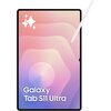 Na zdjęciu widoczny jest tablet z rysikiem, z wyświetlaczem prezentującym gradientowe tło w odcieniach różu i fioletu oraz białe napisy "Galaxy Tab S11 Ultra". W lewym górnym rogu ekranu znajdują się białe, stylizowane gwiazdki.