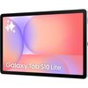Na zdjęciu widoczny jest tablet z kolorowym, abstrakcyjnym tłem na ekranie, z napisem "Galaxy Tab S10 Lite" w dolnej części. Urządzenie ma cienkie ramki i srebrną obudowę.