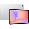 Na zdjęciu widoczny jest srebrny tablet z wyświetlaczem prezentującym kolorową grafikę z gradientem oraz napisem "Galaxy Tab S10 Lite". W tle widać tylną część urządzenia z logo "SAMSUNG" i aparatem w rogu.