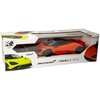 Pudełko zawiera zdalnie sterowany model samochodu w kolorze pomarańczowym, z widocznymi napisami: "RW No. 29912", "2.4GHz", "McLaren 765LT", "Scale 1:12", "Radio Control". Na opakowaniu znajdują się również zdjęcia samochodu w kolorze żółtym i pomarańczow