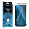 Opakowanie produktu MyScreen Diamond Glass Edge do Apple iPhone 17 Air jest w kolorze niebieskim z białym napisem "DIAMOND GLASS edge FULL GLUE" oraz grafiką telefonu. Obok opakowania znajduje się szkło hartowane na ekran telefonu, które jest przezroczyst